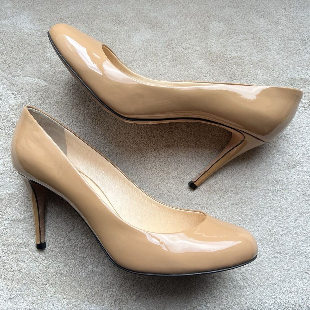 Giuseppe Zanotti Nude Patent Leather Stiletto Heel Pumps‎ Women EU 40.5 US 10.5